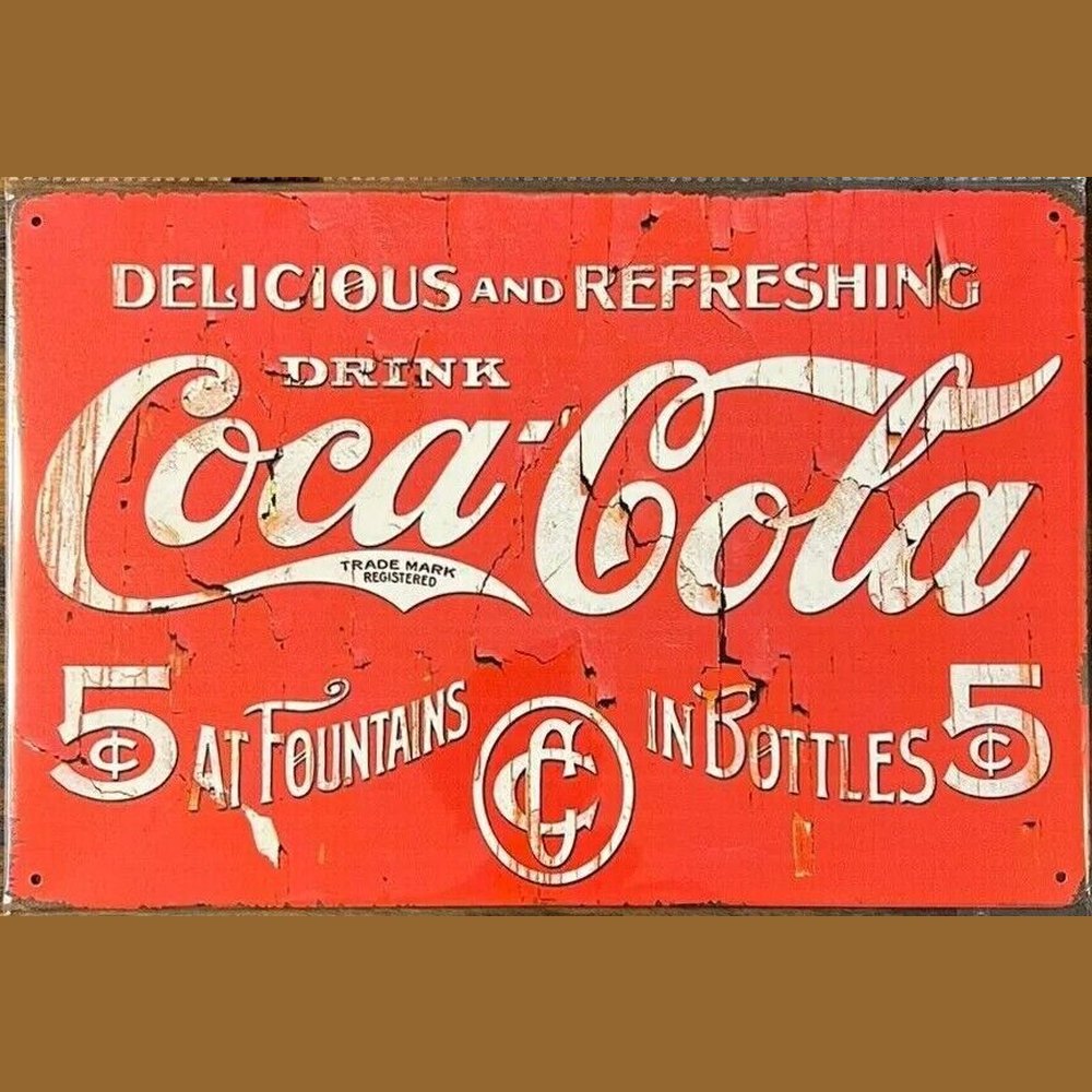 Coca-Cola At Fountains & In Bottles Novelty Metal Sign 12" x 8" NEW! Home & Garden:Home Décor:Plaques & Signs Style Your Walls